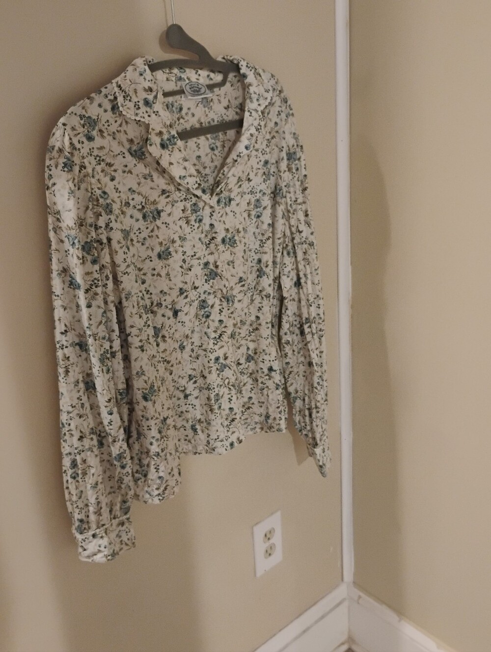 Vintage 1990s 1980s Laura Ashley Floral Cottagecore Button Down Top